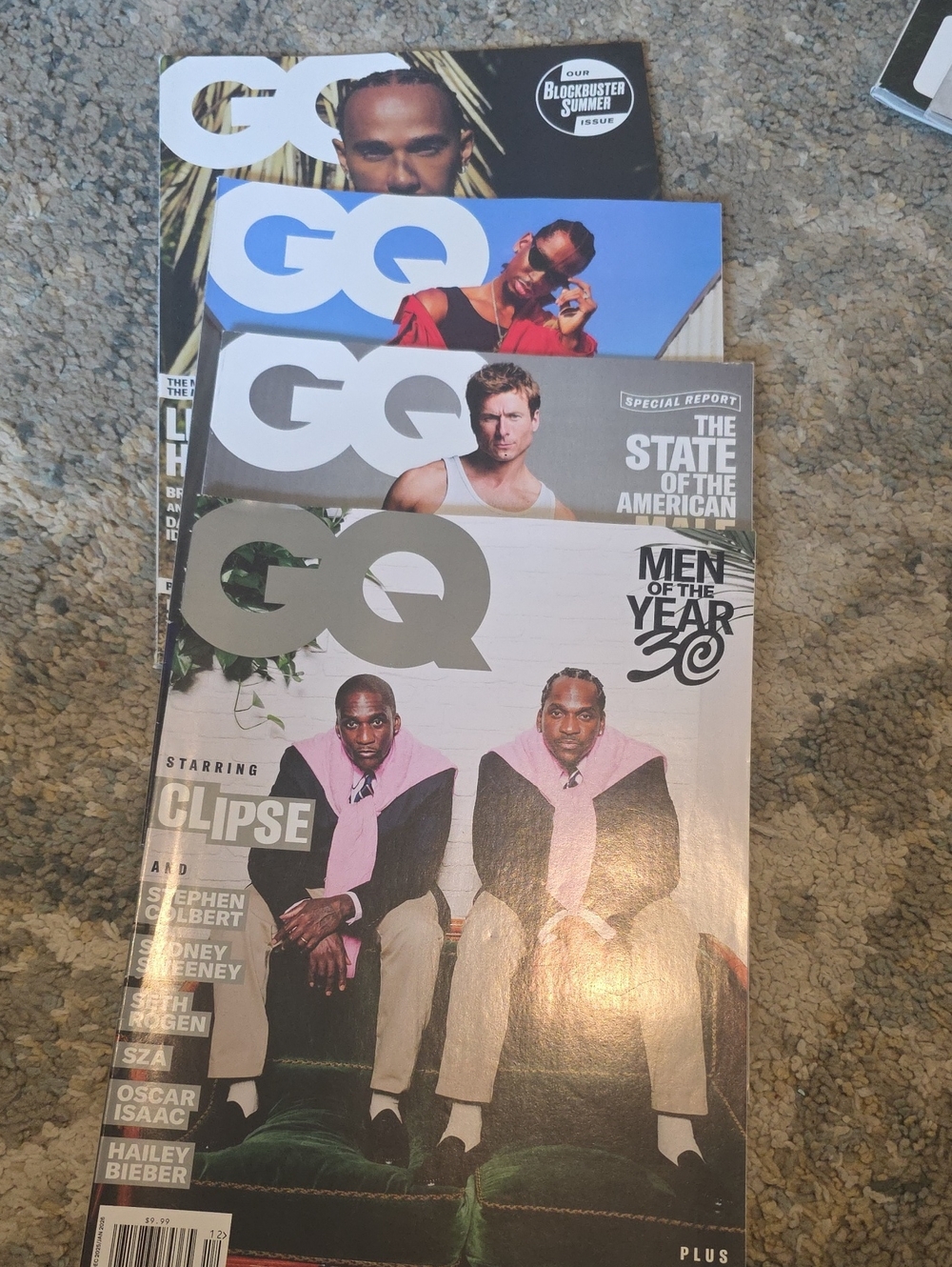 GQ Magazine Lot - Mixed Cover Colors
